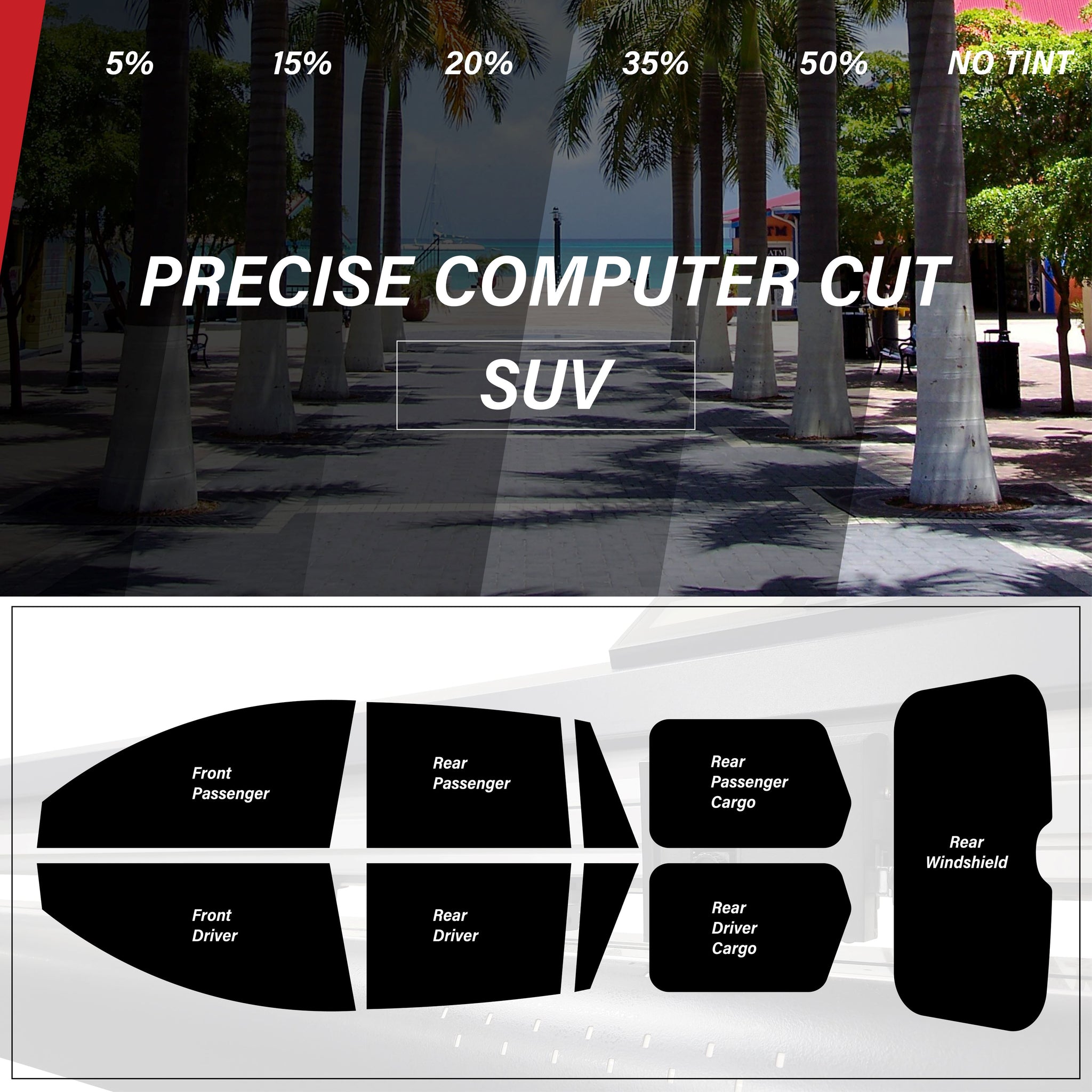 All Windows PreCut Tint for SUV, Wagon, Mini Vans 2000-2025