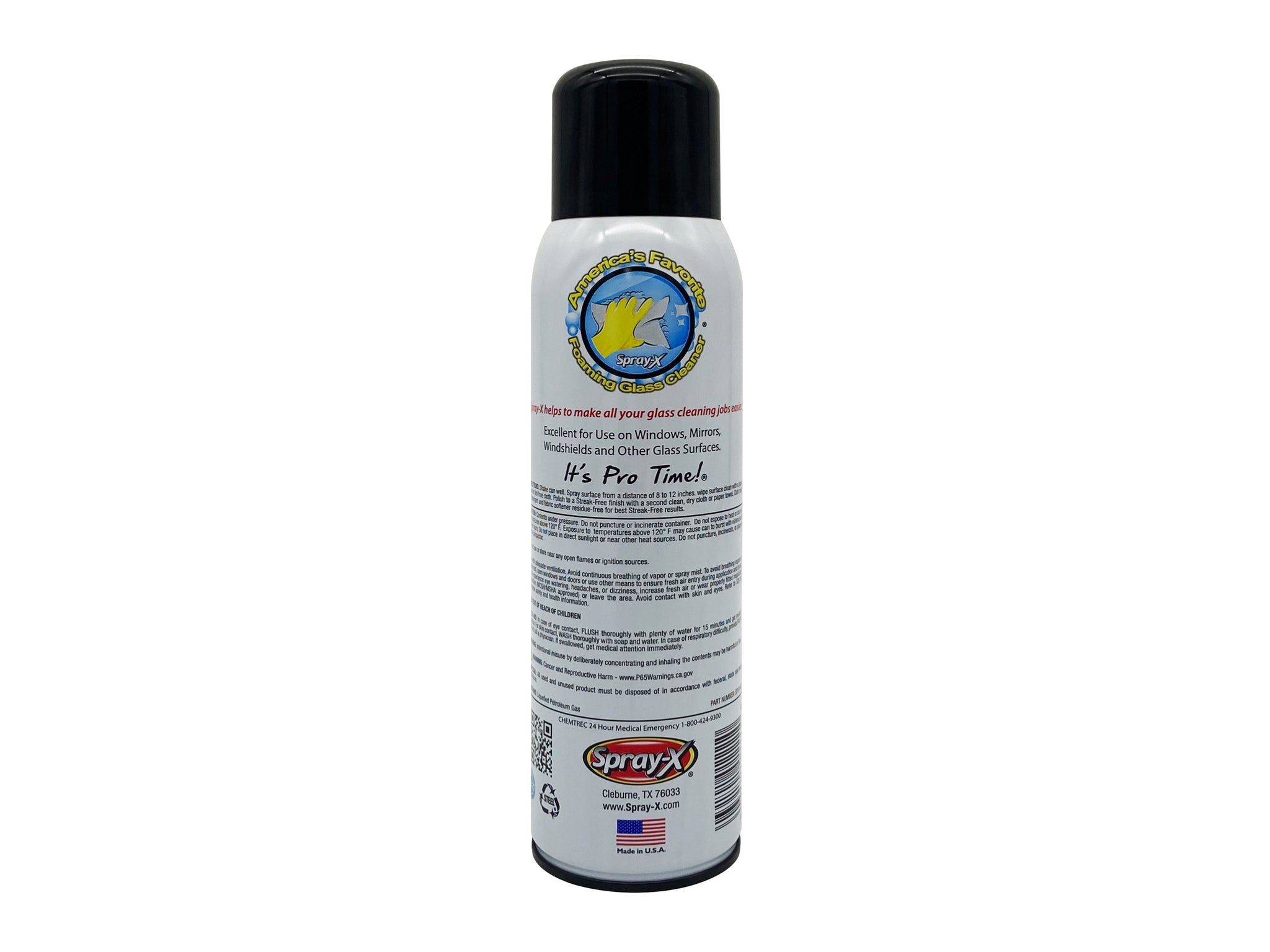 Spray-X Foaming Glass Cleaner (19 oz) – Bulk Case of 12 Cans