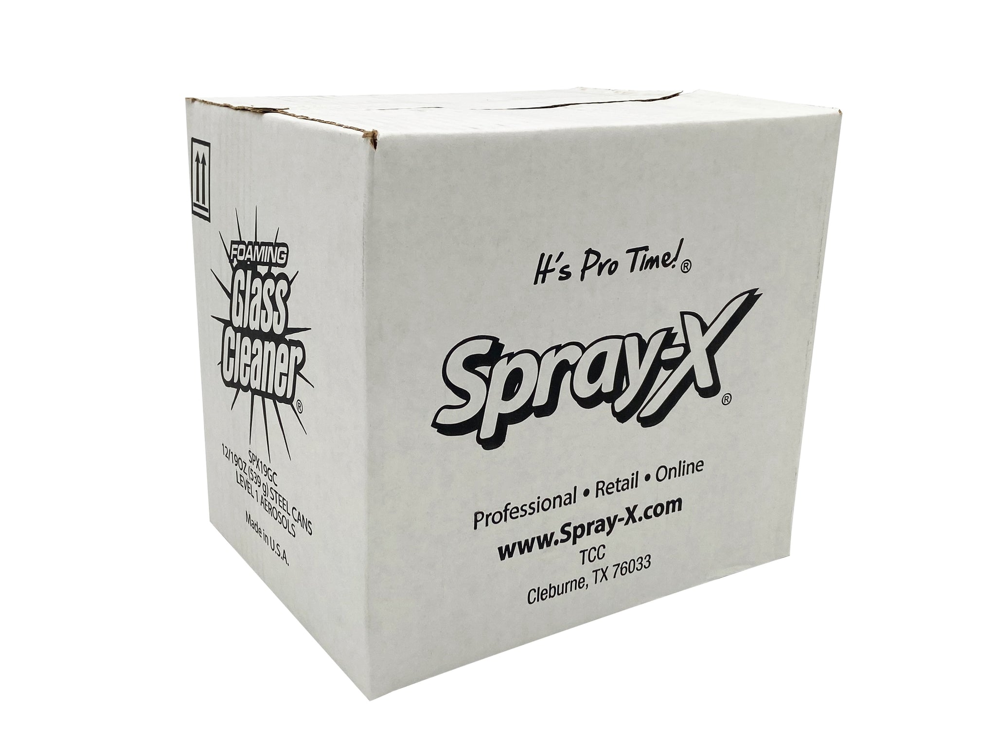 Spray-X Foaming Glass Cleaner (19 oz) – Bulk Case of 12 Cans