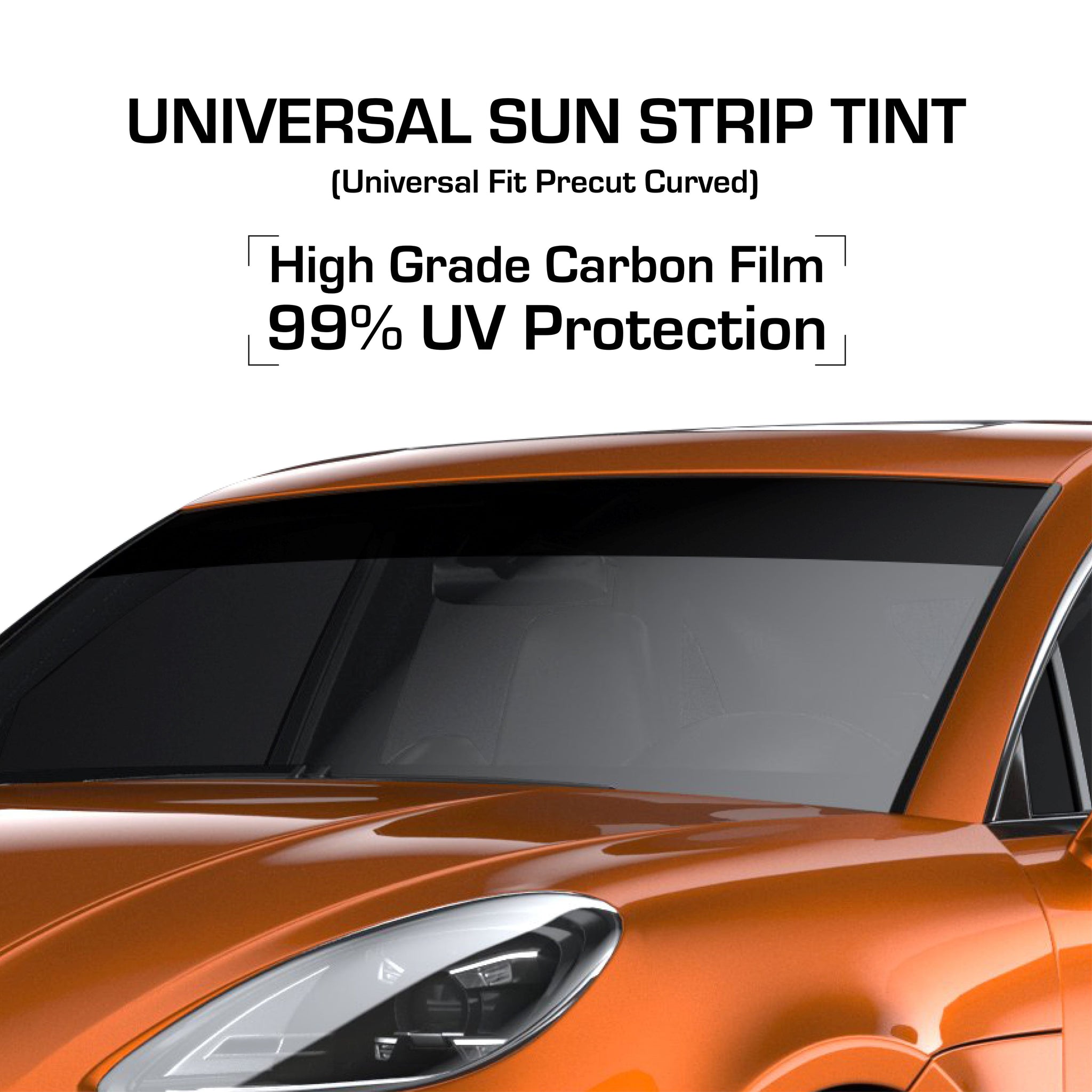 Universal Fit Precut Curved Sun Strip Tint